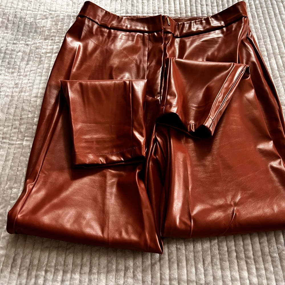 Faux stretch Leather pants